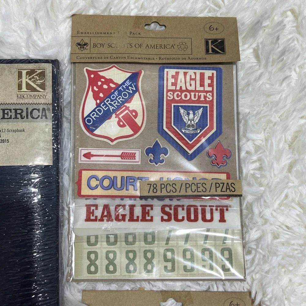 Boy Scouts of America 12 x 12 Photo Scrapbook Album Paper Embellishments Kits